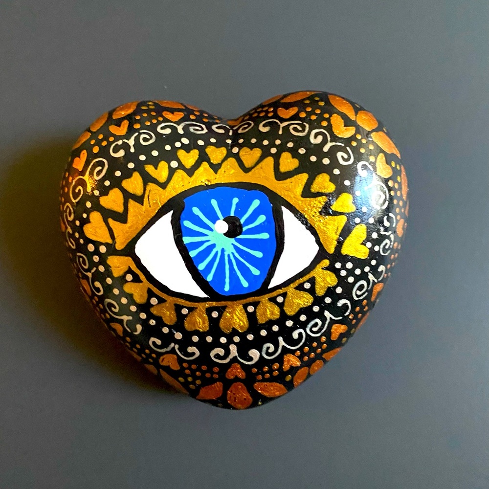 Wall hanging heart. Evil eye protection